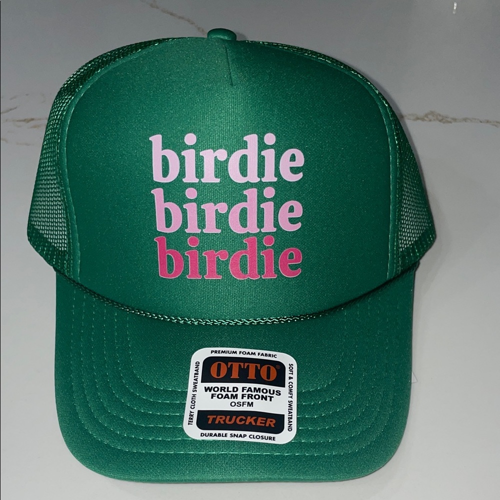 Birdie Birdie Birdie Green Golf Trucker Hat
